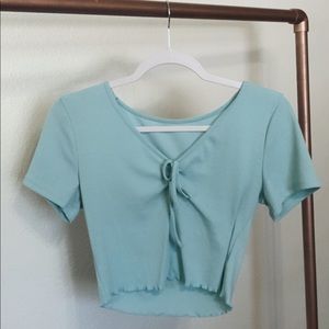 Blue crop top